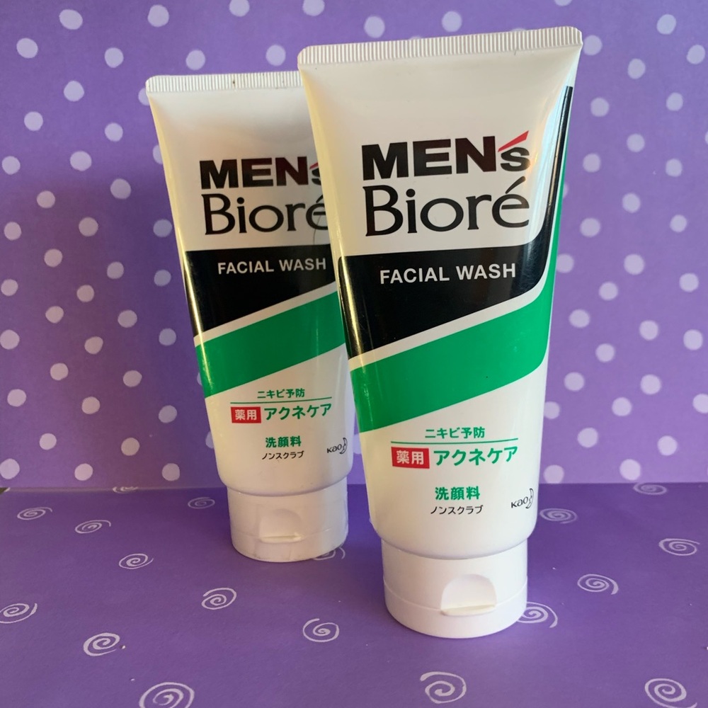 Men's Biore Facial Wash - Skin Cleanser X 2